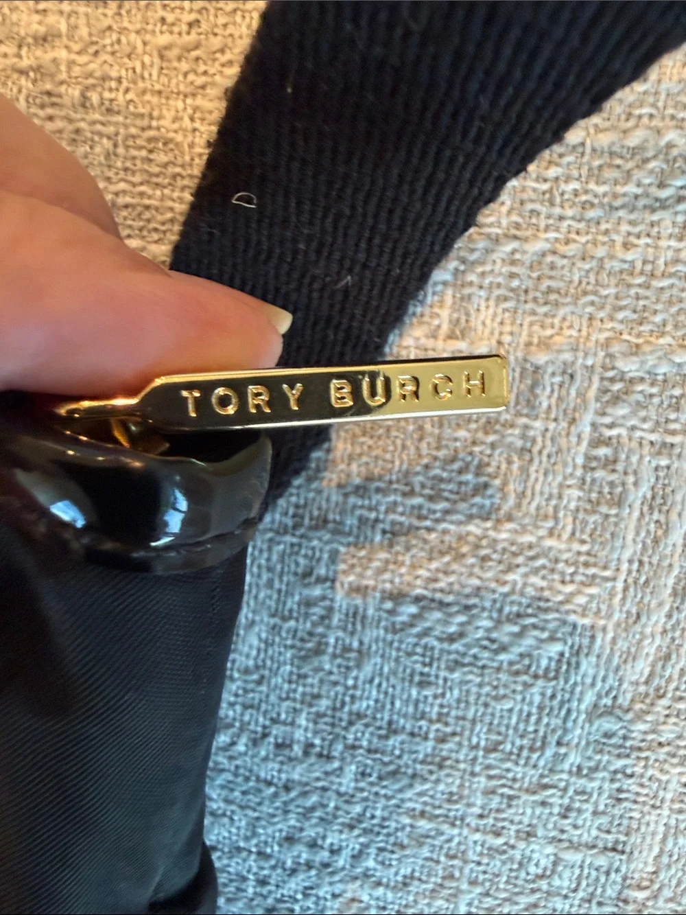 Tory Burch Ella Nylon Swingpack Crossbody Black